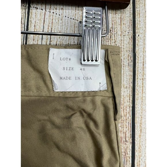 McAlister Upland Hunting Pants 48x36 Unhemmed Khaki and Olive Green Wax Canvas - Picture 5 of 12